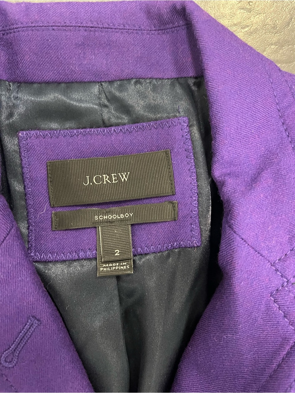 J. Crew Purple Blazer with Gold Buttons - Picture 2 of 5